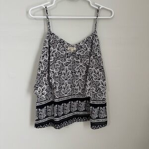 Lily White Black & White Camisole Elegant Top